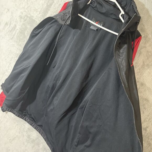 Nike Air Jordan Essentials Woven Jacket Size M #DA9832 Red Black Full Zip Hood - Picture 8 of 14